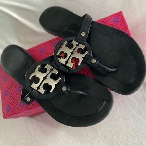 Black Tory Burch Miller Sandals